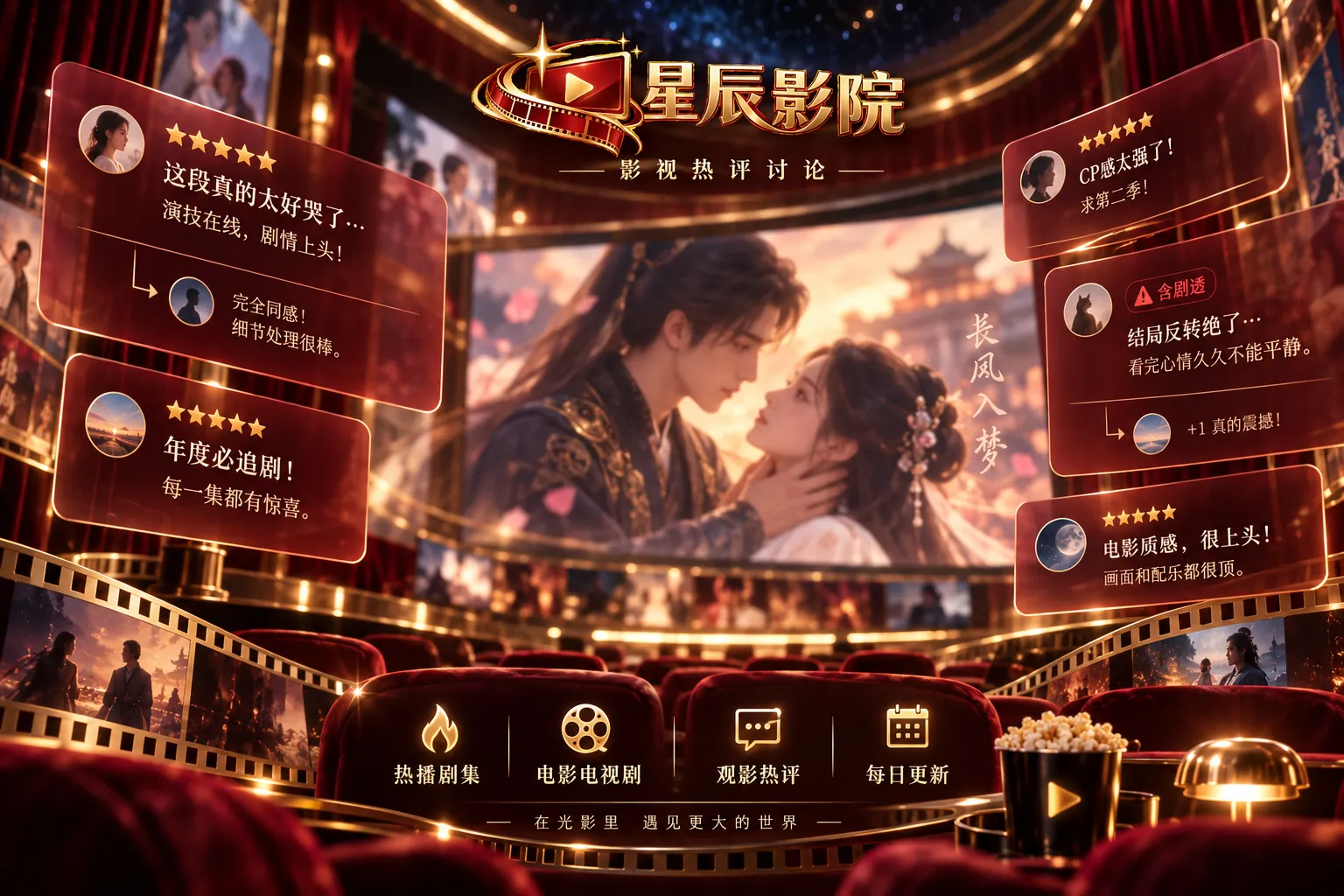 星辰影院影视热评与回复界面 · 讨论作品可以尖锐，表达方式仍要尊重他人主题图2